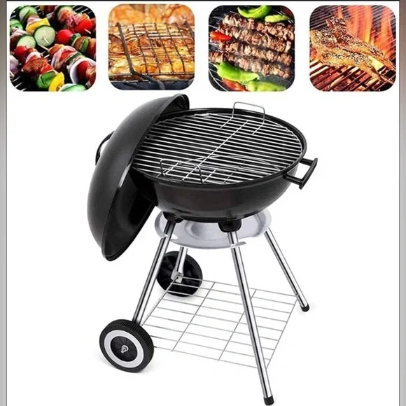 Cedar Trail 17” Rolling Charcoal BBQ Grill - Picture 5 of 10